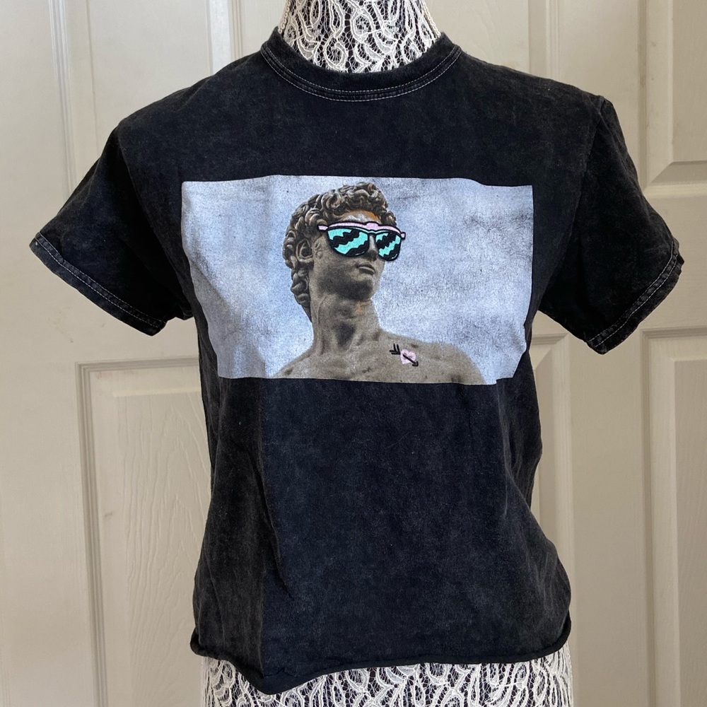 Acid washed graphic t-shirt